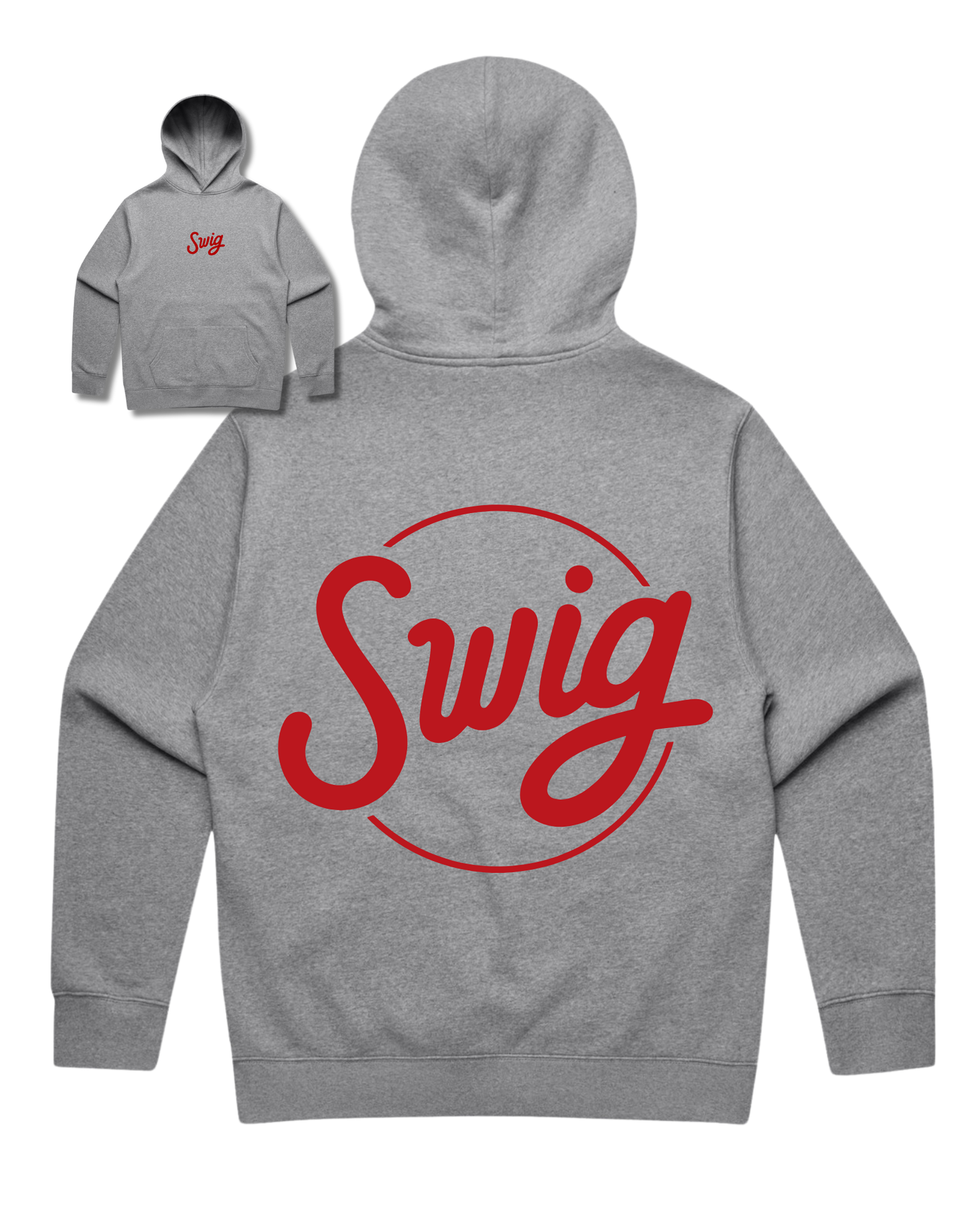 Premium - Oversized Puff Print Hoodie (red puff)