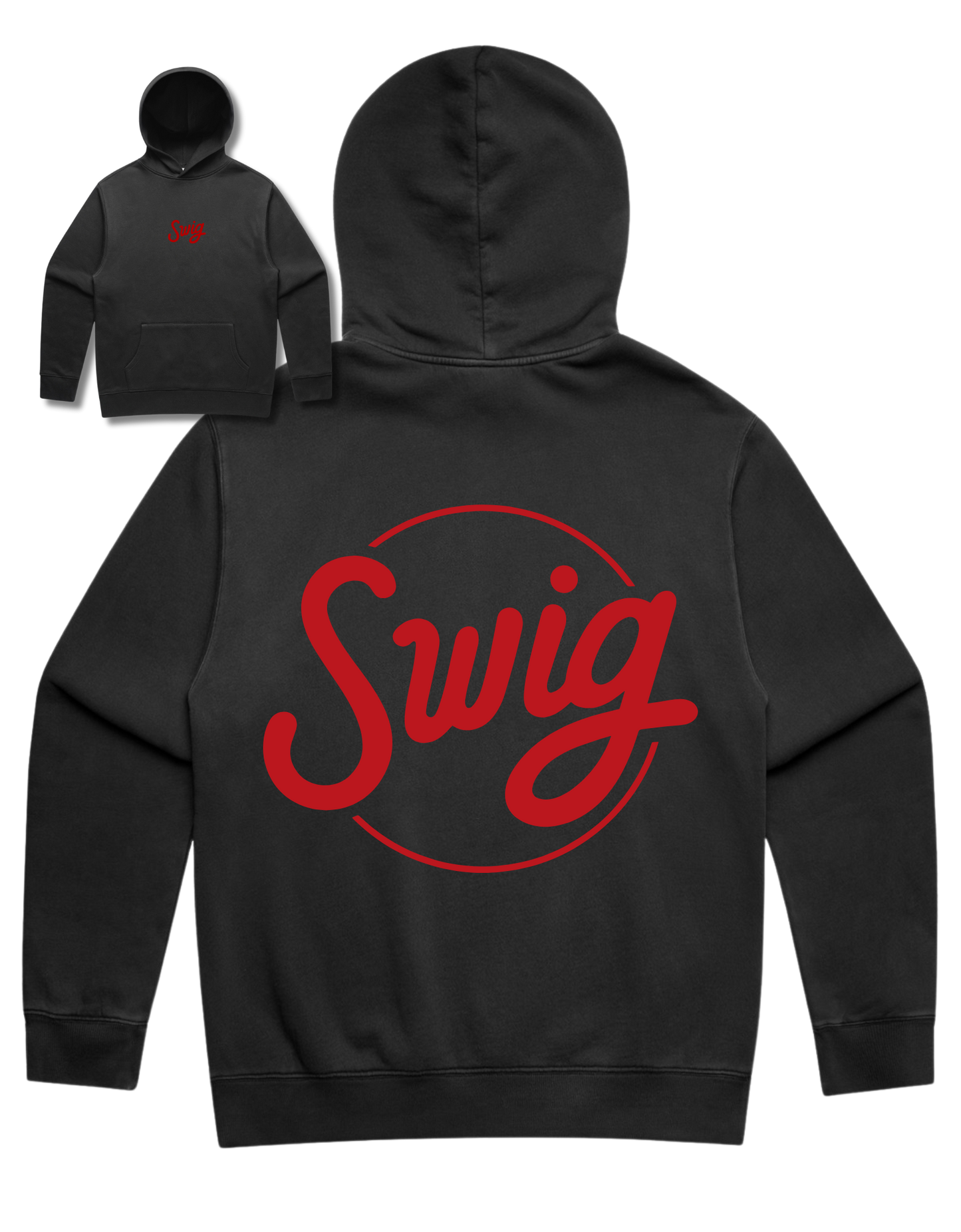 Premium - Oversized Puff Print Hoodie (red puff)