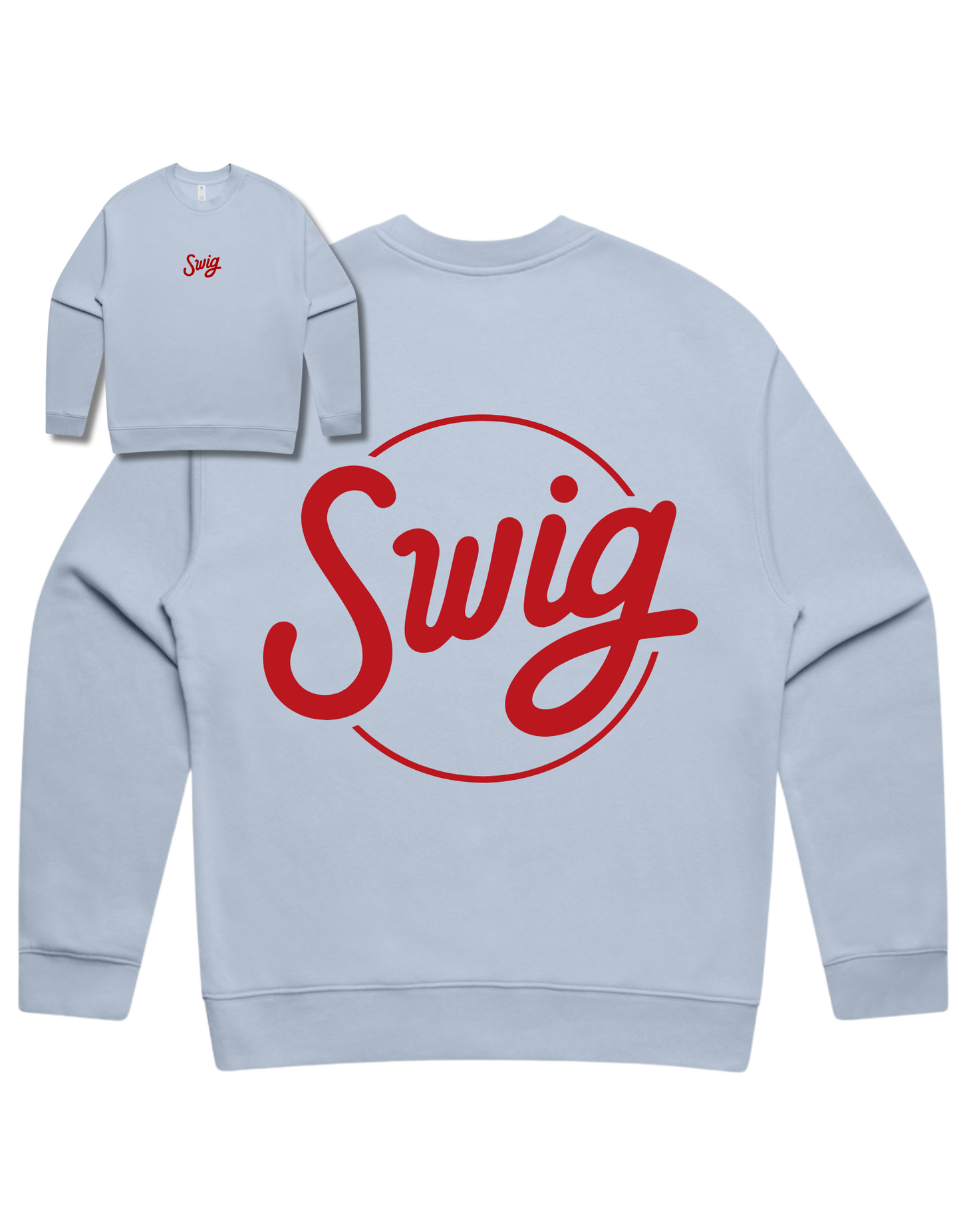 Premium - Oversized Puff Print Crewneck (Red puff)