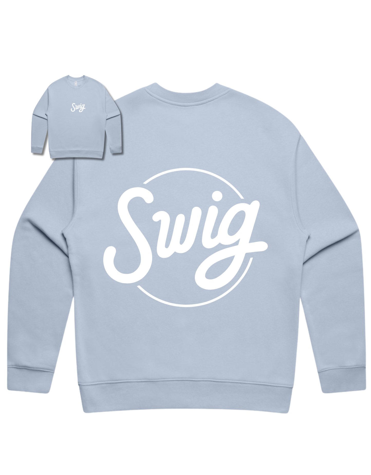 Premium - Oversized puff print Crewneck (white puff)