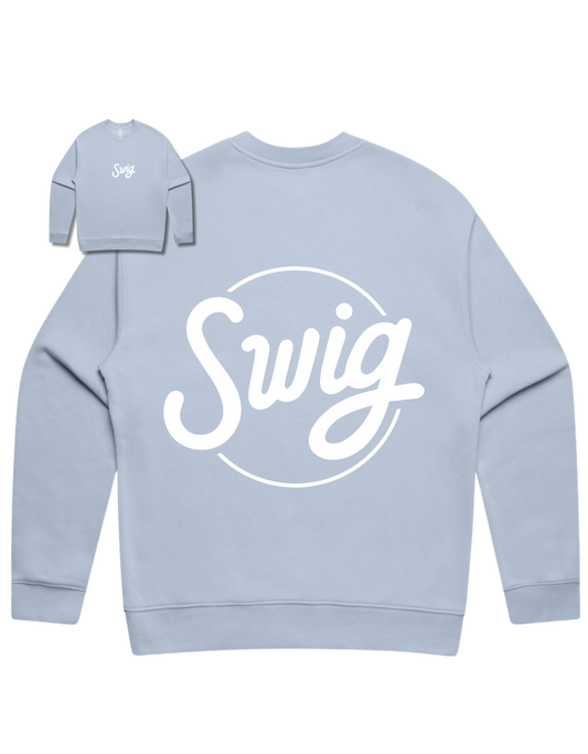 Premium - Oversized puff print Crewneck (white puff)