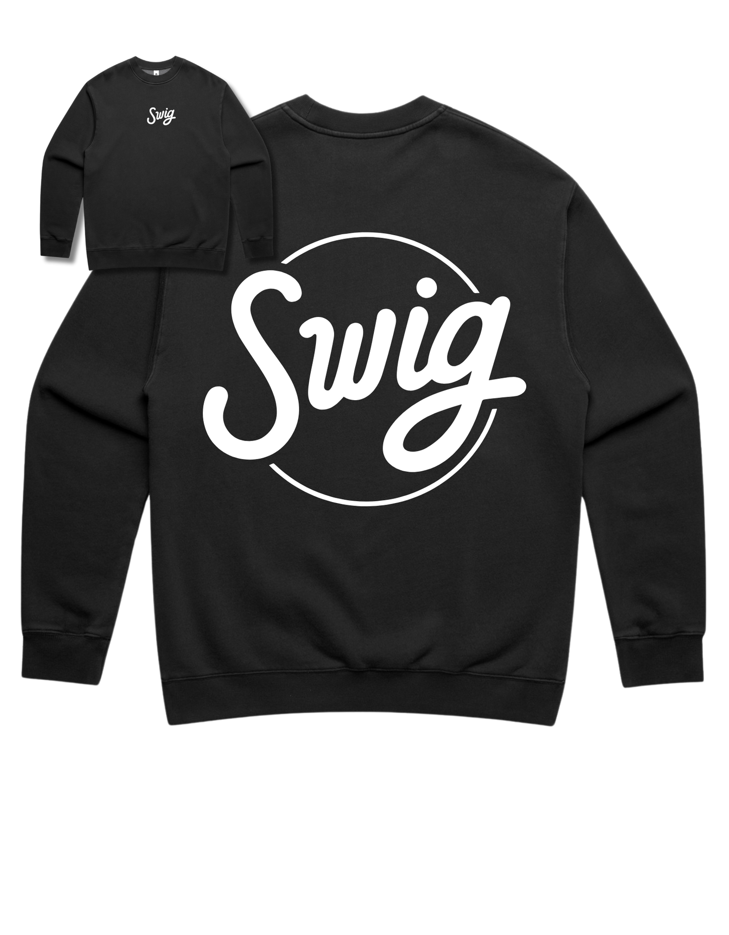 Premium - Oversized puff print Crewneck (white puff)