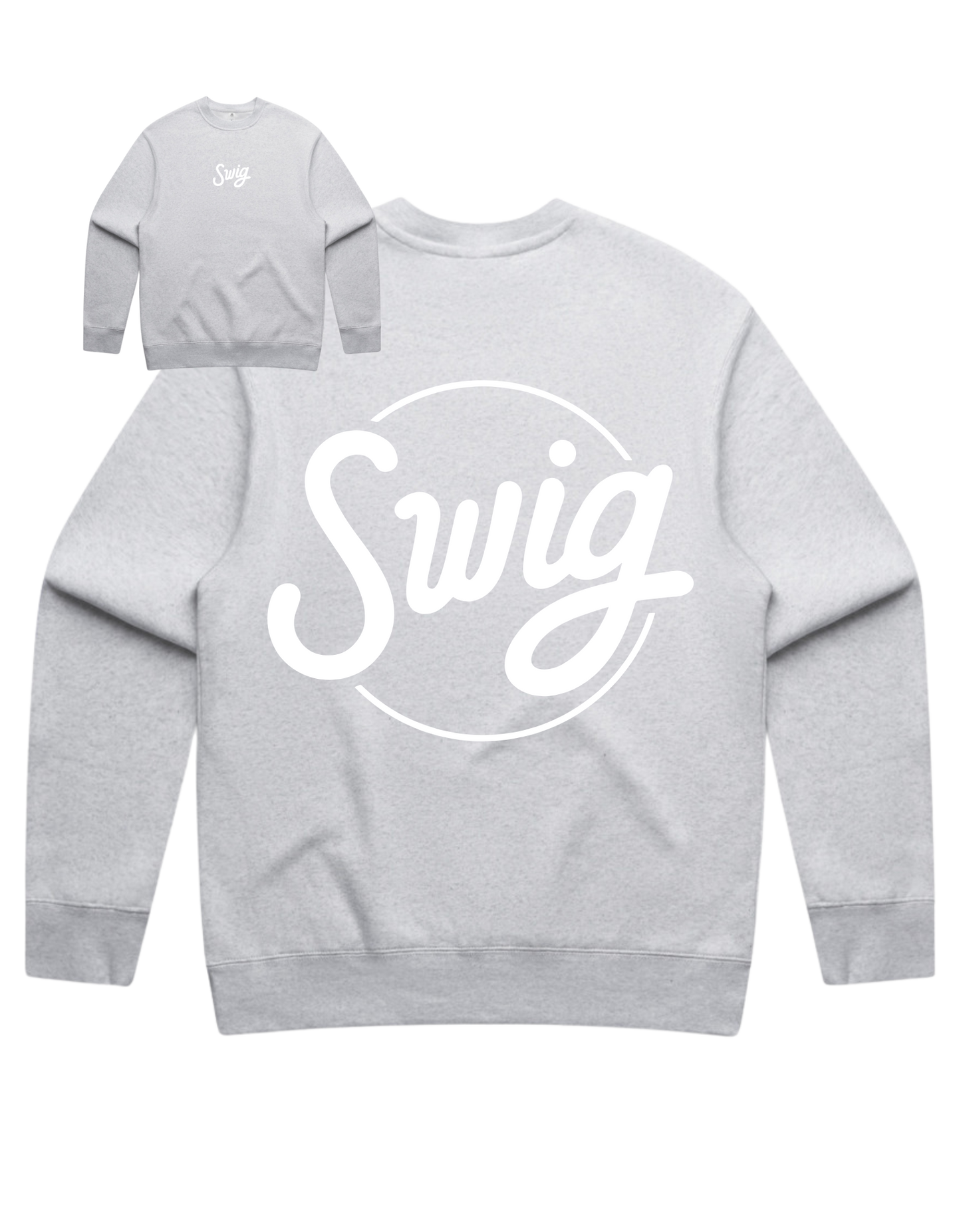 Premium - Oversized puff print Crewneck (white puff)